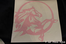 Pair Hot Pink Horse decals