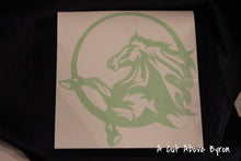 Large Pair Lime Green Horse Decals