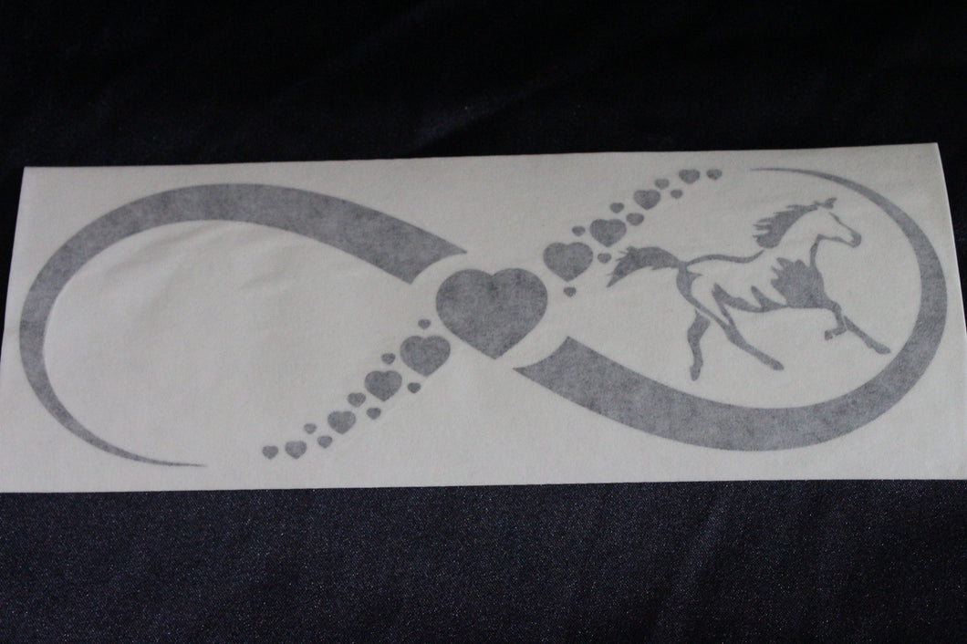 Infinity horse love design decal