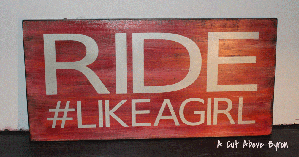 Large Ride #Likeagirl Timber sign